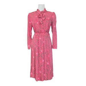 Vintage Helga Silk Floral Skirt Set Size Small